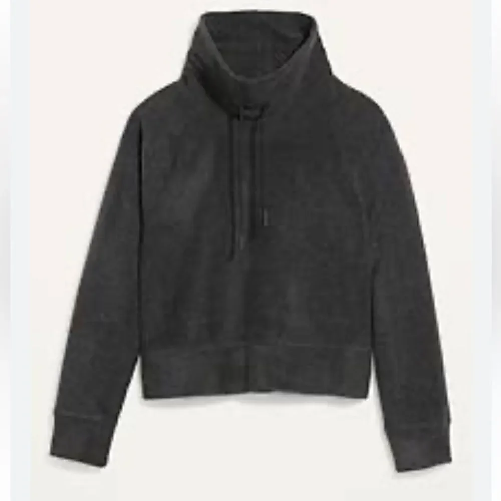 Old Navy Funnel Neck Cropped Microfleece Sweatshirt - Picture 6 of 6